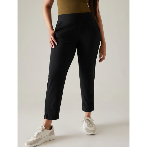 Athleta Brooklyn Mid-Rise Ankle Pants Tapered Leg Slim Fit‎ Blue Plus Size 20 - Picture 1 of 6